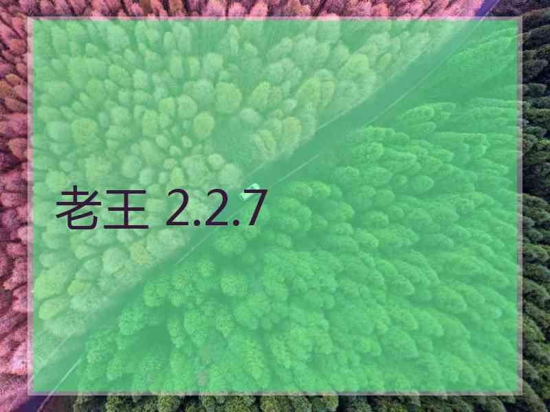 老王 2.2.7